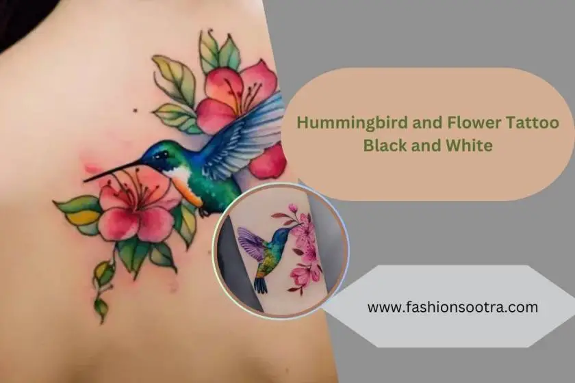 Hummingbird and Flower Tattoo Black and White Trends in 2024